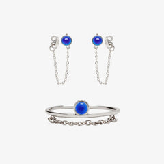 Mood Chain Wrap Earrings & Ring Set