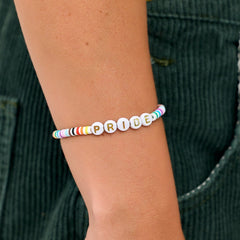 Pride Letter Bead Stretch Bracelet
