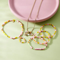 Sarita Mixed Seed Bead Stretch Bracelet Set of 3