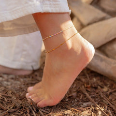 Mixed Seed Bead Stretch Anklet