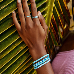 Seafoam Dream Stretch Ring Set of 3