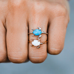 Opal Sea Turtle Ring