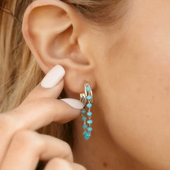 Neon Chain Hoop Earring