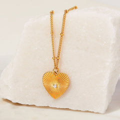 Sunburst Heart Necklace