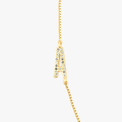 Pavé Initial Box Chain Choker